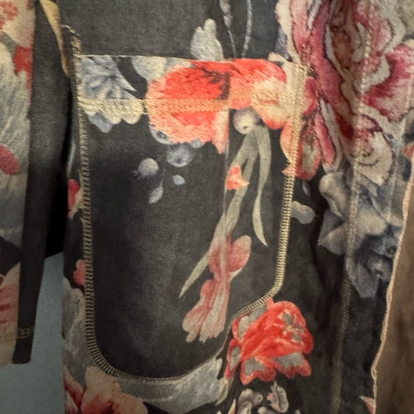 SOLITAIRE Anthropology Faux Suede Lightweight open cardigan M - Picture 5 of 10